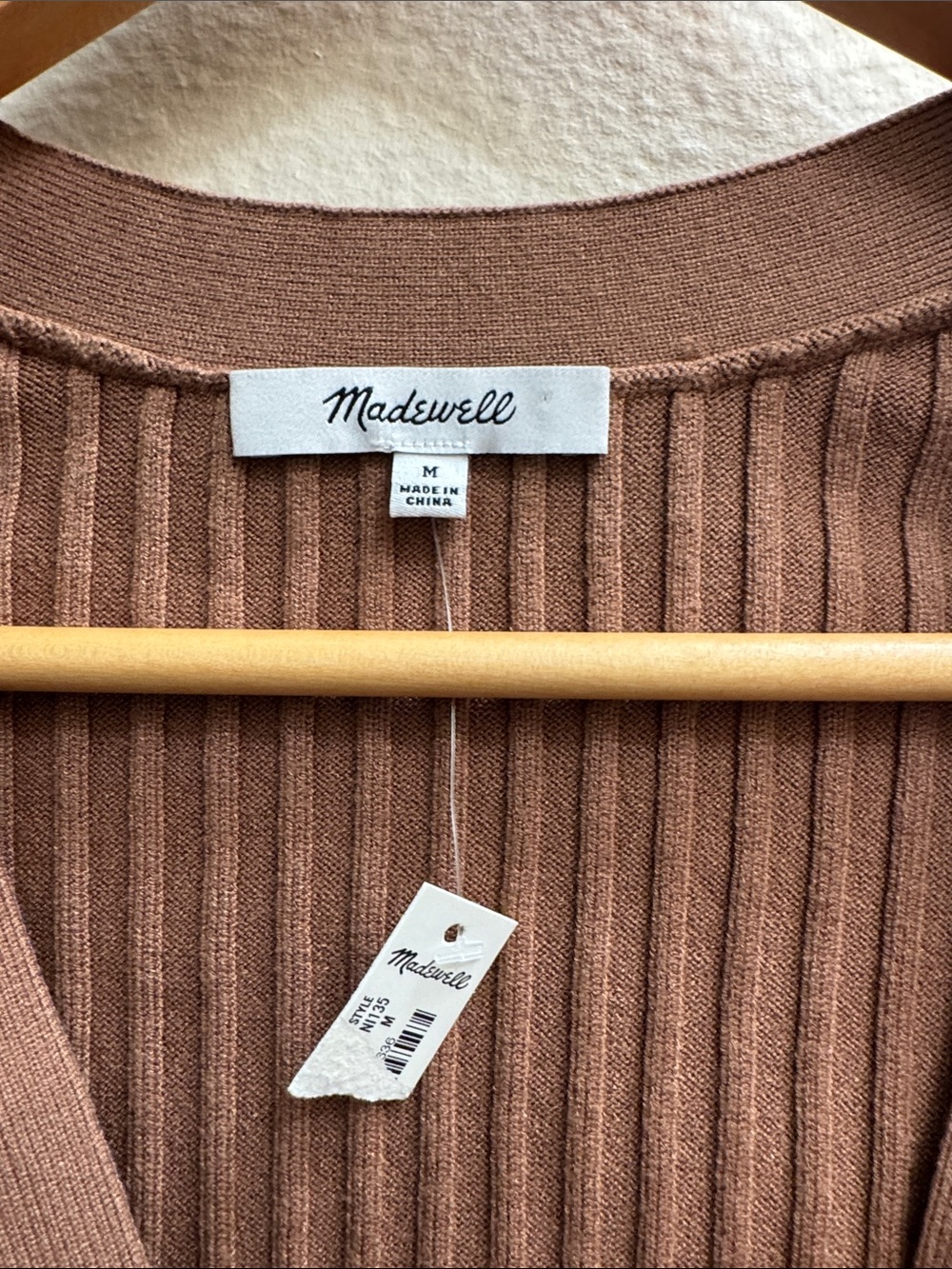Madewell Ribbed V-Neck Button Cardigan - Picture 2 of 5